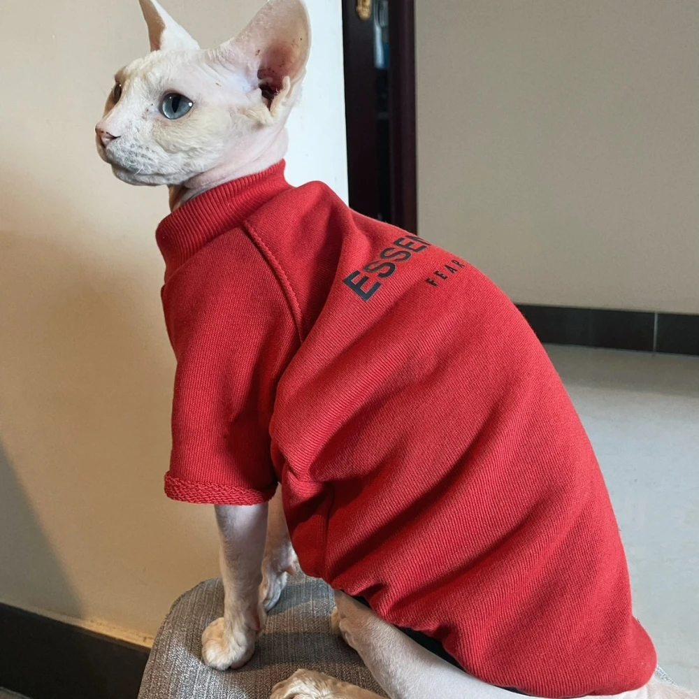 Модное хлопковое пальто для сфинкса, свитшот с красными буквами для кошек, свитшот с длинными рукавами для мужчин, новогодний костюм для котят и собак зимой
Модное хлопковое пальто для сфинкса, свитшот с красными буквами для кошек, свитшот с длинными рукавами для мужчин, новогодний костюм для котят и собак зимой