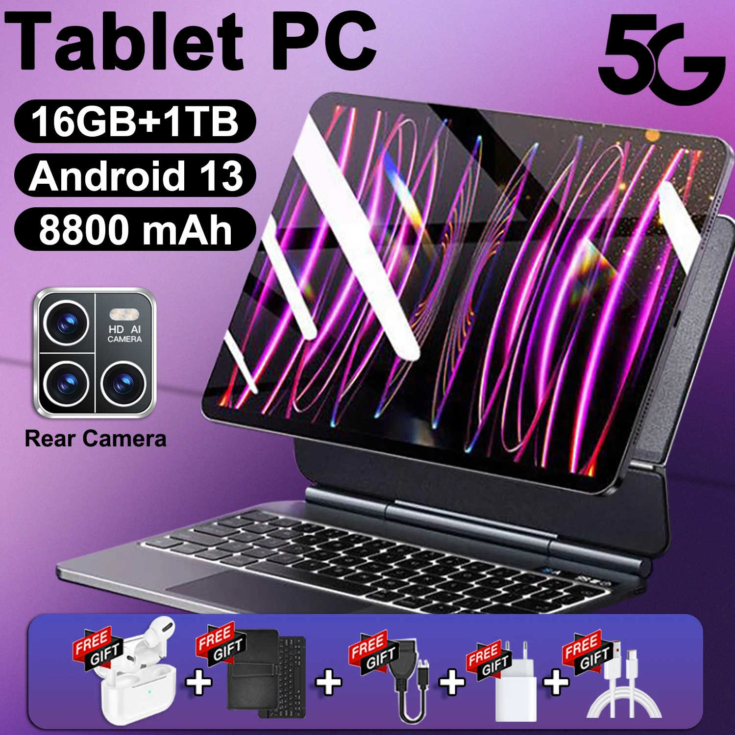 2024 Global Version Original 13PRO Tablet Android 13 16GB 1T 10.I inch 8800mAh 5G Dual SIM Phone Call GPS Bluetooth WiFi Tablet
2024 Global Version Original 13PRO Tablet Android 13 16GB 1T 10.I inch 8800mAh 5G Dual SIM Phone Call GPS Bluetooth WiFi Tablet