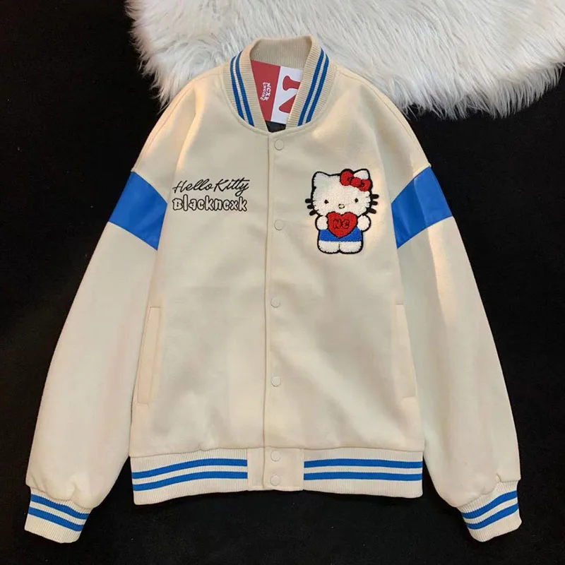 New HelloKittys Baseball Shirt Kawaii Sanrio Autumn Winter Coat Cartoon Cute Loose Casual Trend Versatile Top Girl Birthday Gift
New HelloKittys Baseball Shirt Kawaii Sanrio Autumn Winter Coat Cartoon Cute Loose Casual Trend Versatile Top Girl Birthday Gift