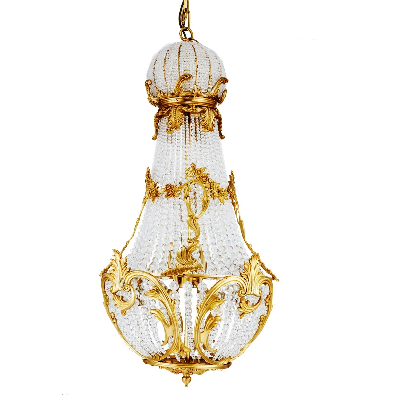 Classic unique style brass and crystal light with warm white bulbs palace chandeliers for hall luxury decorative pendant lamps
Classic unique style brass and crystal light with warm white bulbs palace chandeliers for hall luxury decorative pendant lamps