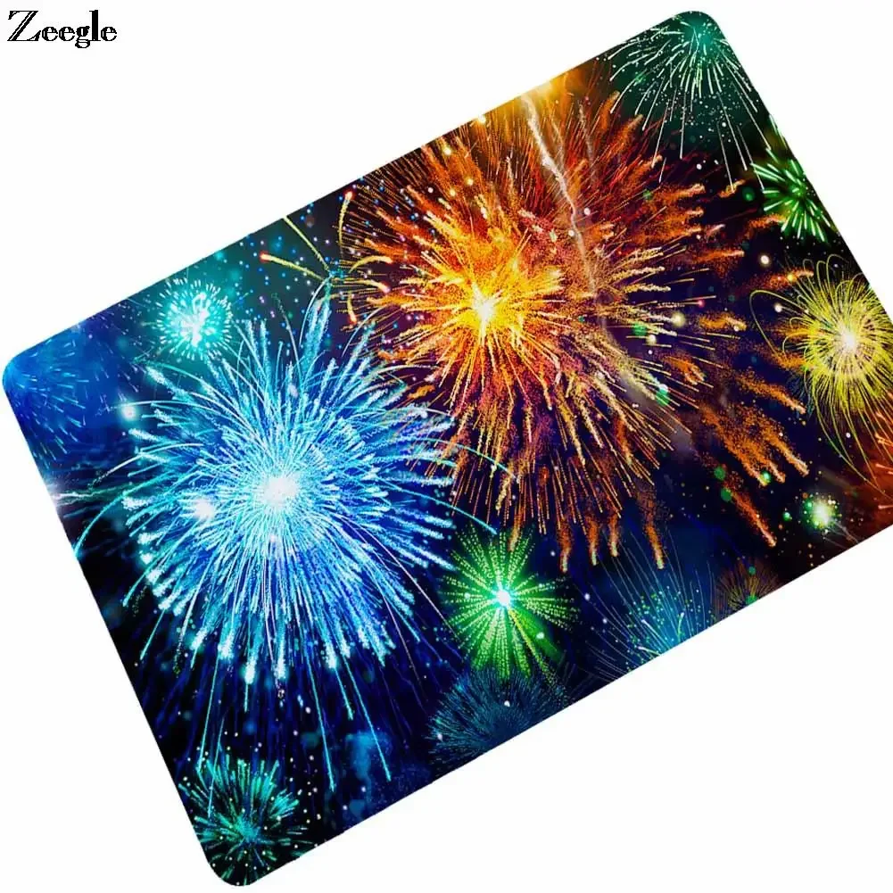 

Rubber Doormat Christmas and New Year Holiday Festive Bedroom Entrance Doormats Absorbent Anti-slip Welcome Carpet Outdoor