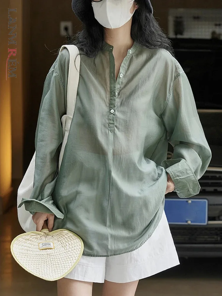 

Женская однобортная блузка с круглым вырезом, свободного покроя