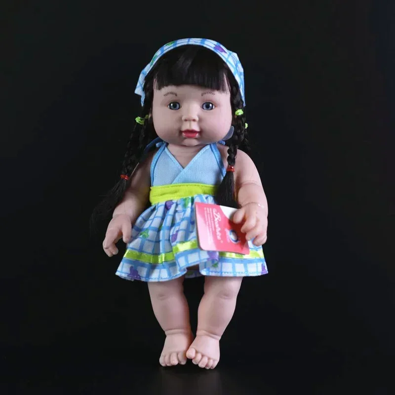 

[Забавная] Очень милая повязка на голову с голубыми глазами 30 см, юбка, кукла-девочка, кукла-Новорожденный, кукла-модель, фигурки, подарок для девочки