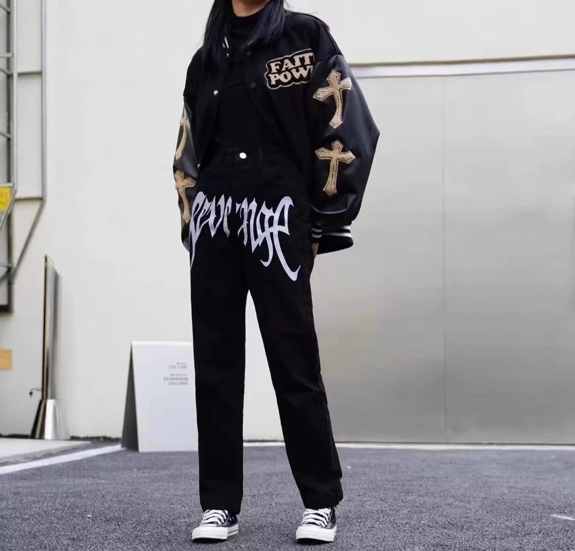 Black Jeans American Retro Streetwear jeans for men y2k High Street Straight Graffiti Baggy Trousers Men Clothing Harem Pants
Black Jeans American Retro Streetwear jeans for men y2k High Street Straight Graffiti Baggy Trousers Men Clothing Harem Pants