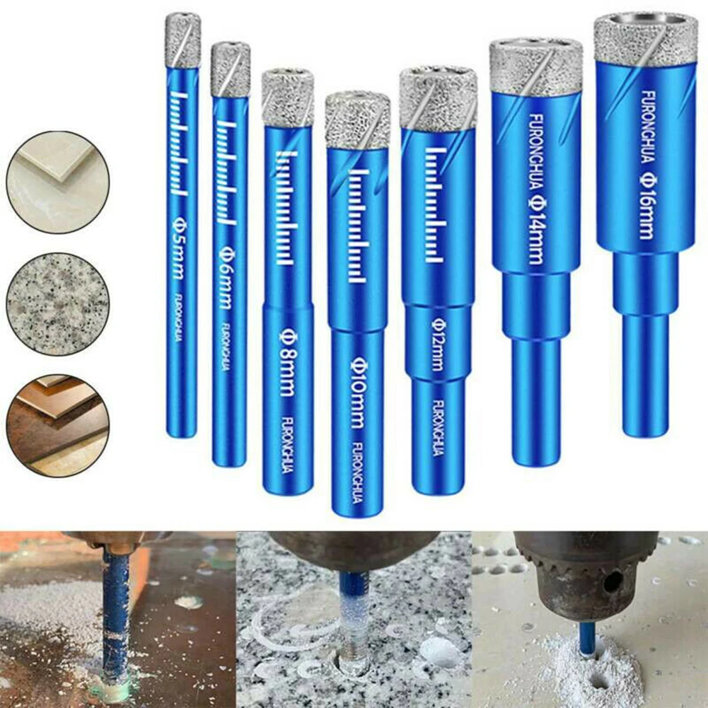 1PC 5/6/8/10/12/14/16mm Diamond Dry Drill Bit Holesaw For Porcelain Granite Tile Ceramics Marble For Woodworking Tools
1PC 5/6/8/10/12/14/16mm Diamond Dry Drill Bit Holesaw For Porcelain Granite Tile Ceramics Marble For Woodworking Tools