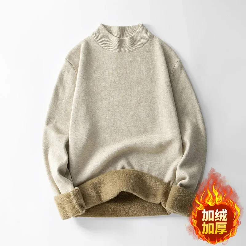 Men's Winter Sweater Pullover Pullovers Knitted Coat Fleece Thickened Warm Mid High Collar Men Clothing
Men's Winter Sweater Pullover Pullovers Knitted Coat Fleece Thickened Warm Mid High Collar Men Clothing
