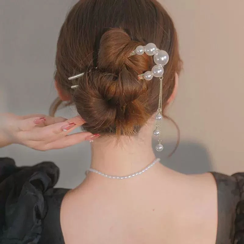 U Shape Hair Stick Fashion Luxury Silver Gold Color Elegant Pearl Tassel Metal Hair Clips Chinese Style Hair Accessories Jewelry
U Shape Hair Stick Fashion Luxury Silver Gold Color Elegant Pearl Tassel Metal Hair Clips Chinese Style Hair Accessories Jewelry