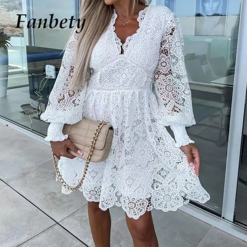 Casual V-Neck Wide Swing Dress Summer Retro Elegant Women Lace Dress Fashion Sexy Solid Color Mesh Splicing Slimming Party Dress 
Casual V-Neck Wide Swing Dress Summer Retro Elegant Women Lace Dress Fashion Sexy Solid Color Mesh Splicing Slimming Party Dress