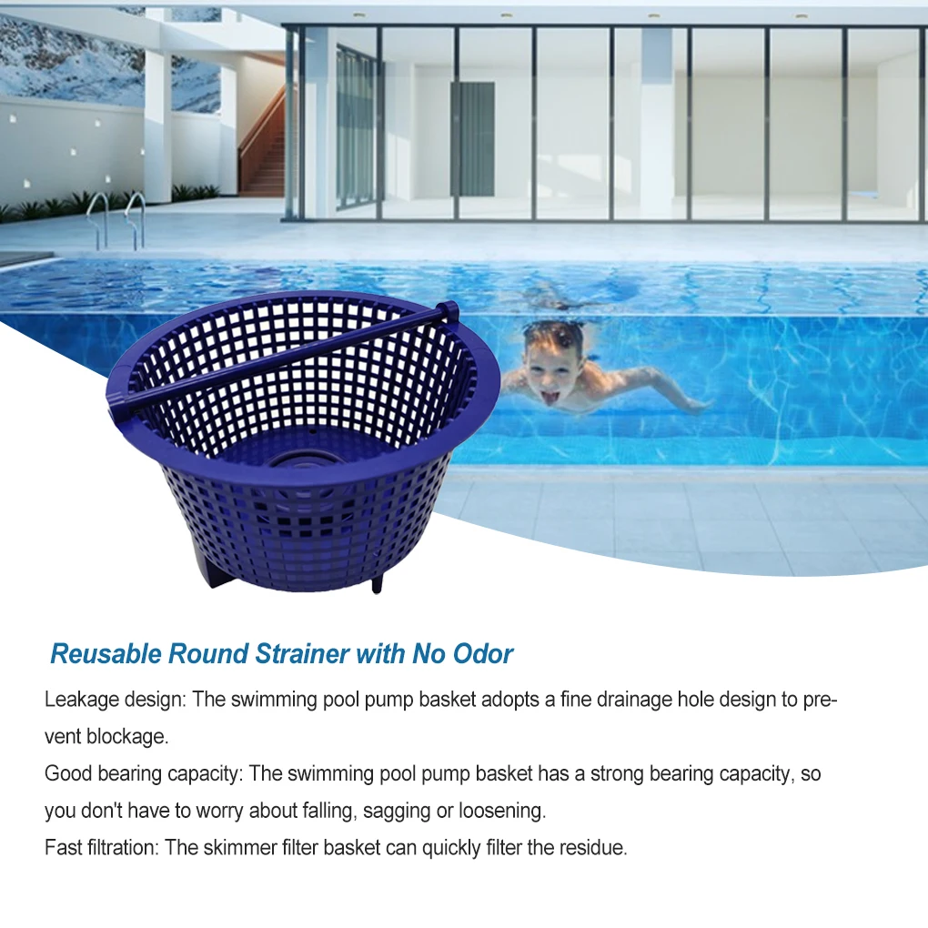 Skimmer Basket Lightweight Swimming Pool Skimmers Plastic Replacement Filter Round Strainer No Odor for Grass Debris
Skimmer Basket Lightweight Swimming Pool Skimmers Plastic Replacement Filter Round Strainer No Odor for Grass Debris