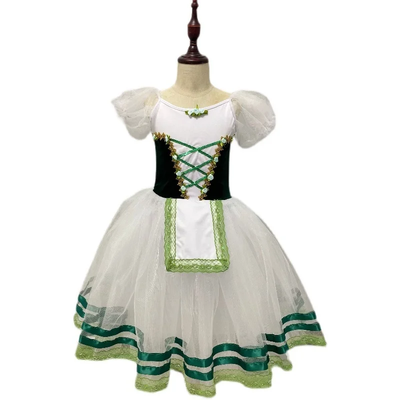 Children Girls Ballet Tutu Dress Romantic Style Tutu Ballet Dance Costumes Ballerina Dress Long Dress with Ruffled Arm Sleeves
Children Girls Ballet Tutu Dress Romantic Style Tutu Ballet Dance Costumes Ballerina Dress Long Dress with Ruffled Arm Sleeves