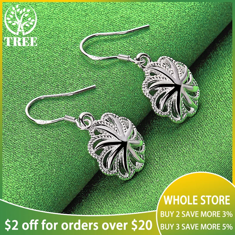 ALITREE 925 Sterling Silver Flower Drop Earrings For Women earring Fashion Party Birthday Engagement Wedding Jewelry Gifts
ALITREE 925 Sterling Silver Flower Drop Earrings For Women earring Fashion Party Birthday Engagement Wedding Jewelry Gifts