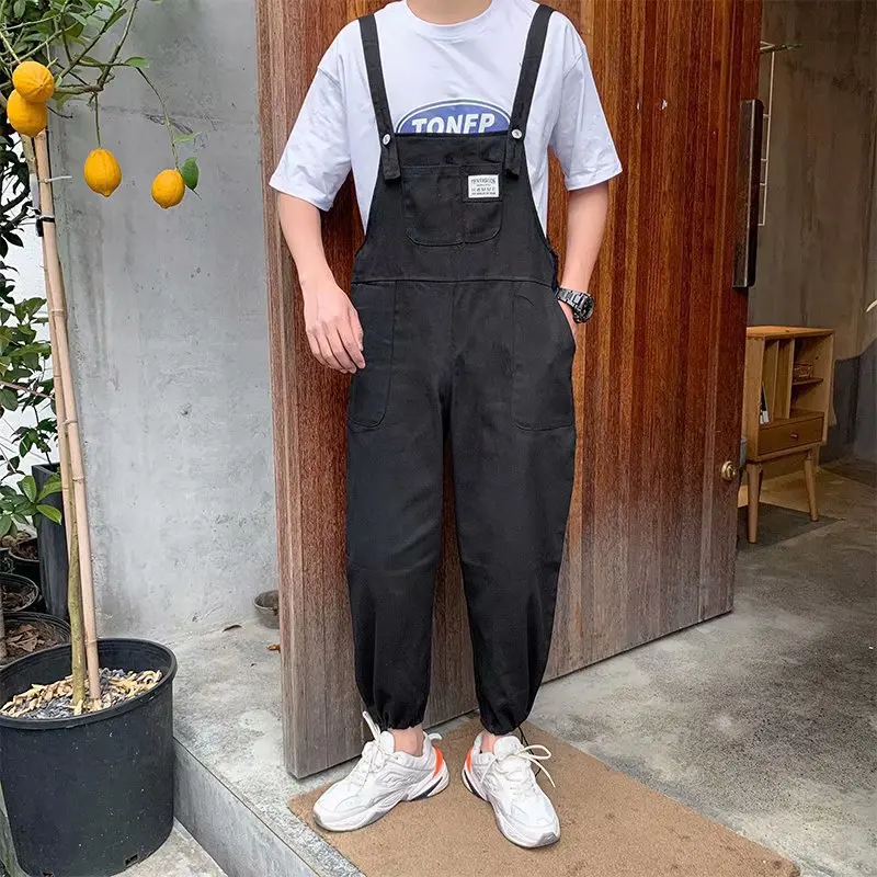 Summer Solid Color Men's Overalls Casual Ankle Length Pants Korean Fashion Cargo Pants
Summer Solid Color Men's Overalls Casual Ankle Length Pants Korean Fashion Cargo Pants