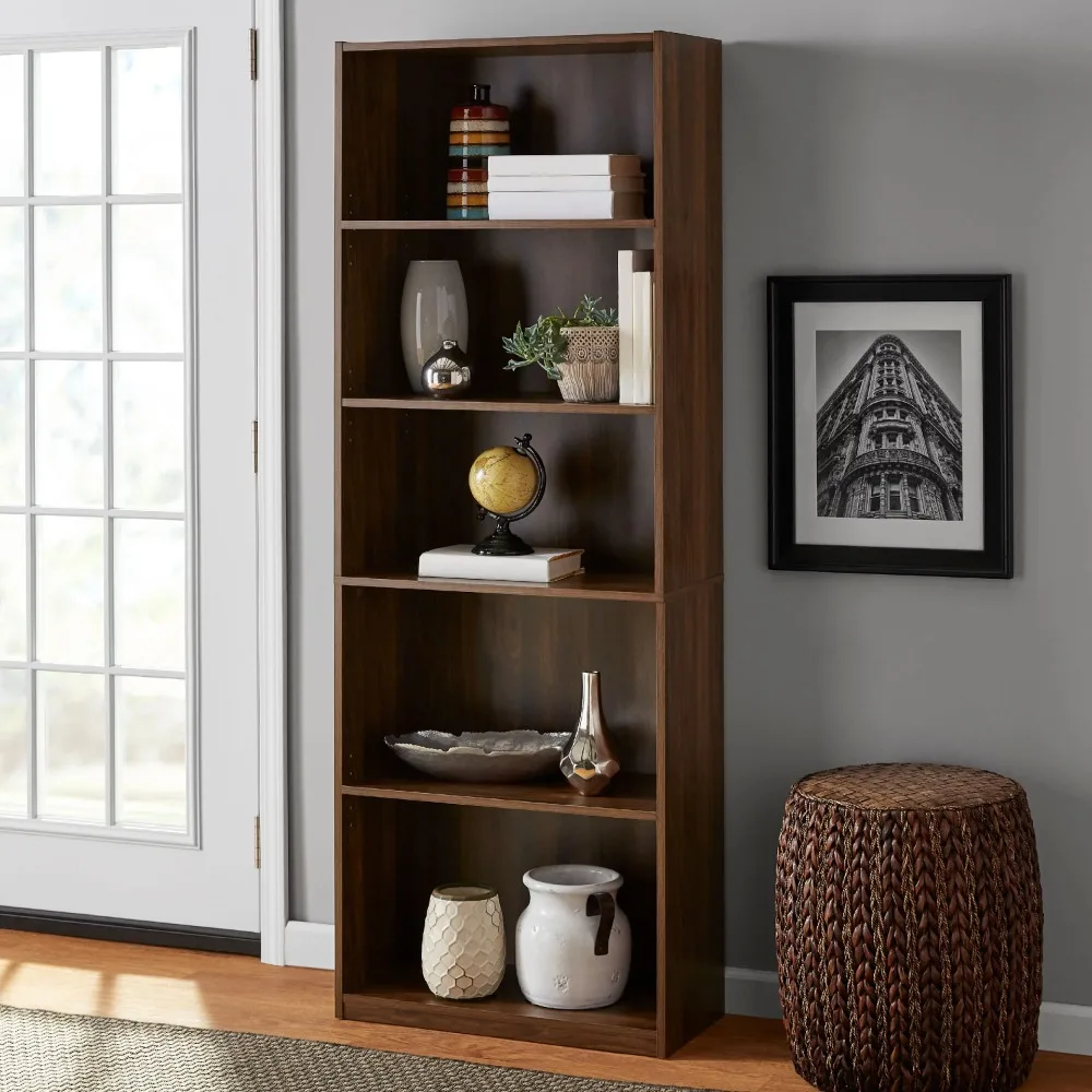 5-Shelf Bookcase with Adjustable Shelves, Canyon Walnut bookshelf storage ,Lockers,Living Room cabinet
5-Shelf Bookcase with Adjustable Shelves, Canyon Walnut bookshelf storage ,Lockers,Living Room cabinet