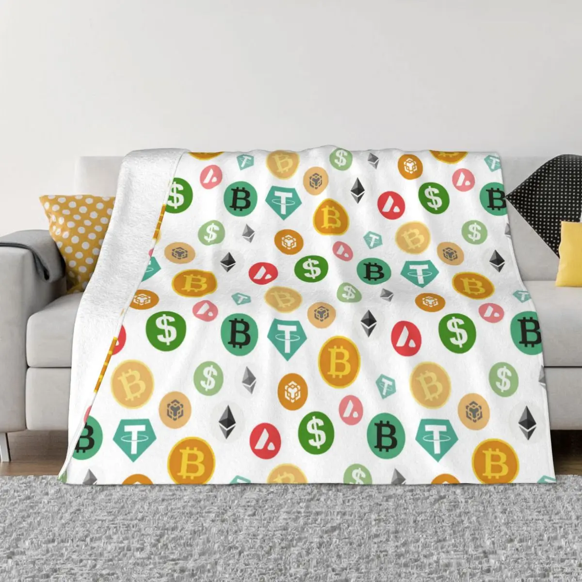 Colored Crypto Money Bitcoin Blankets Flannel All Season Multifunction Super Warm Throw Blanket for Home Couch Quilt
Colored Crypto Money Bitcoin Blankets Flannel All Season Multifunction Super Warm Throw Blanket for Home Couch Quilt