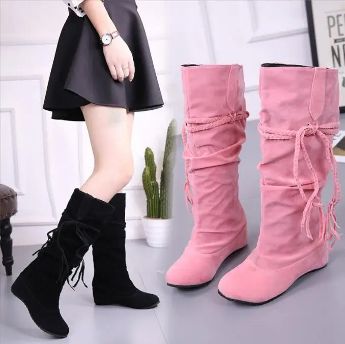 New Women Boots Leather High boots with inner raised tassel Spike Heel Autumn Winter Boots Cowboy Suedes Retro Boots Large size
New Women Boots Leather High boots with inner raised tassel Spike Heel Autumn Winter Boots Cowboy Suedes Retro Boots Large size