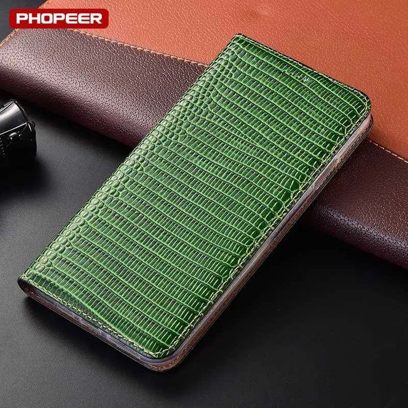 

Luxury Lizard Grain Genuine Leather Case For XiaoMi Black Shark 1 2 3 3s 4 4s 5 RS Pro Phone Flip Cover Cases