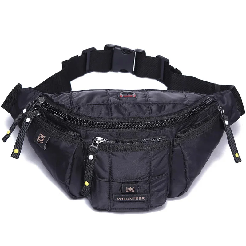 

High Quality Waterproof Oxford Men Hip Belt Fanny Military Multi-Pocket Cross body Shoulder Waist Pack Chest Bum Bag