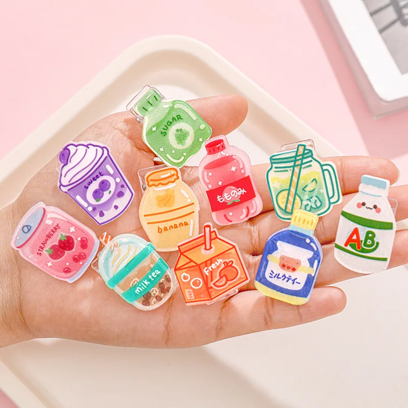 5pcs/lot Cartoon Beverage Bottle Clips Cute Acrylic Decorative Clips, Student Stationery Gifts, Test Paper Clips Ins Small Clips 
5pcs/lot Cartoon Beverage Bottle Clips Cute Acrylic Decorative Clips, Student Stationery Gifts, Test Paper Clips Ins Small Clips