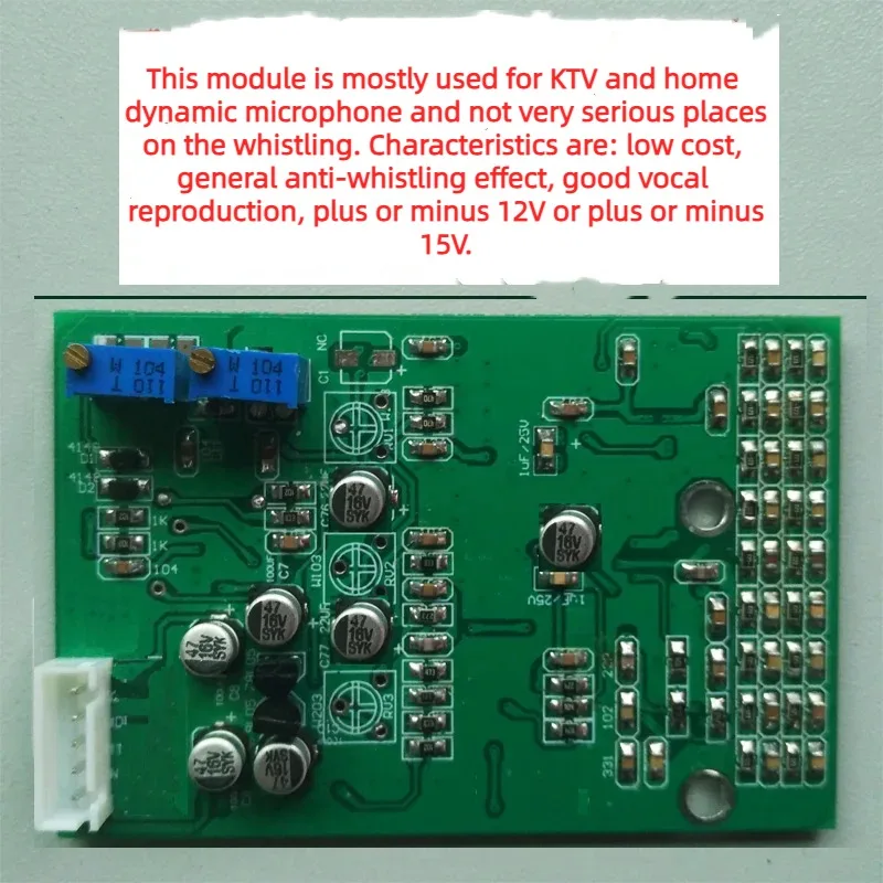 Anti-howling Module KTV Special Frequency Shifter Anti-self-excitation Processing Board Microphone Microphone Feimai Suppressor
Anti-howling Module KTV Special Frequency Shifter Anti-self-excitation Processing Board Microphone Microphone Feimai Suppressor