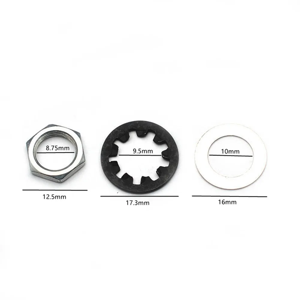 15Pcs Potentiometer Nuts Set Washers Fits CTS Guitar Pots Switchcraft Accs Lock Washers Metal Chrome Gasket Guitar Part
15Pcs Potentiometer Nuts Set Washers Fits CTS Guitar Pots Switchcraft Accs Lock Washers Metal Chrome Gasket Guitar Part