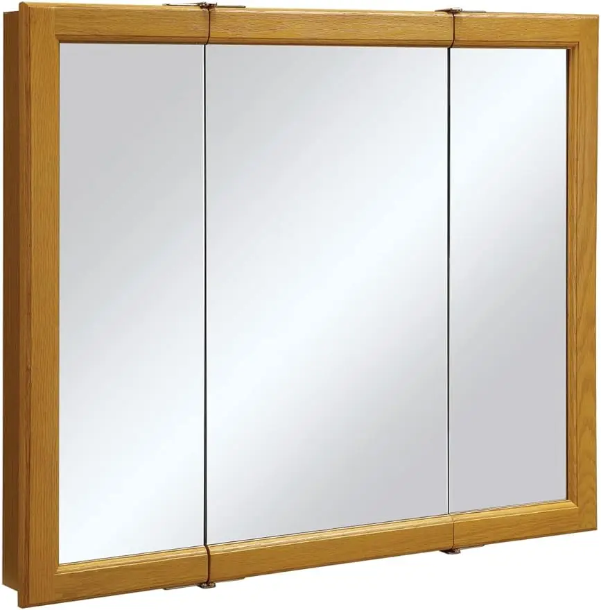 

Design House 545285-HOK Claremont Medicine Durable Frame Bathroom Wall Cabinet with Mirrored Doors, 36", Honey Oak