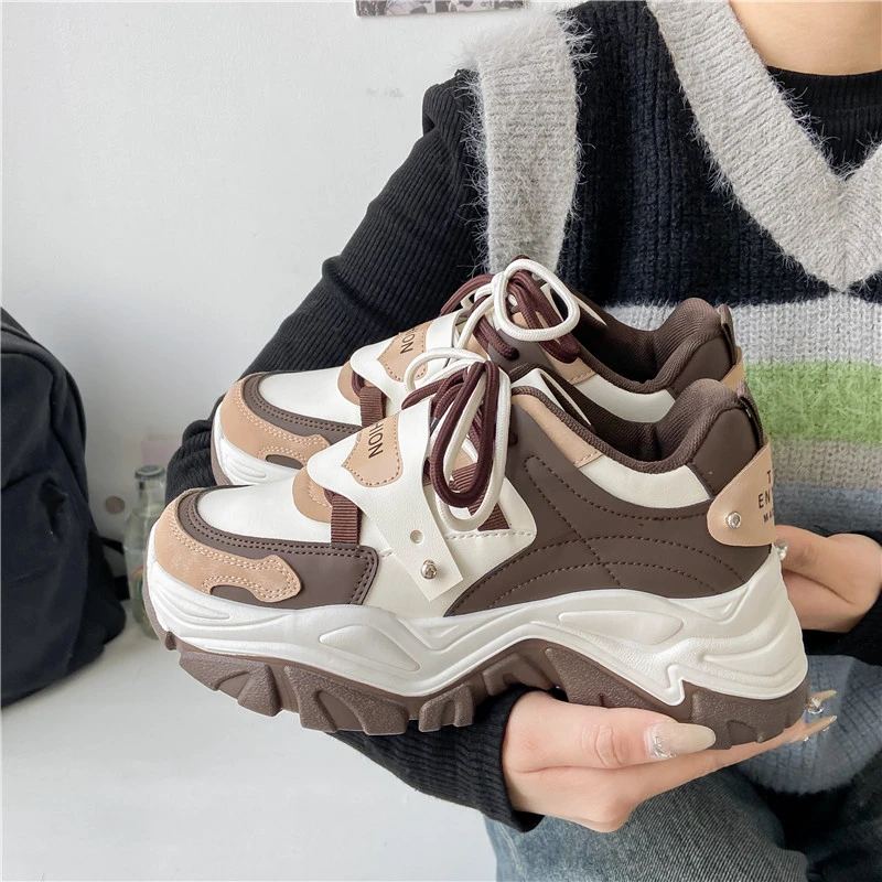 Women's Dad Shoes Chunky Sneakers Thick Bottom Platform Vulcanize Shoes Fashion Breathable Casual Running Shoe for Woman Female
Women's Dad Shoes Chunky Sneakers Thick Bottom Platform Vulcanize Shoes Fashion Breathable Casual Running Shoe for Woman Female