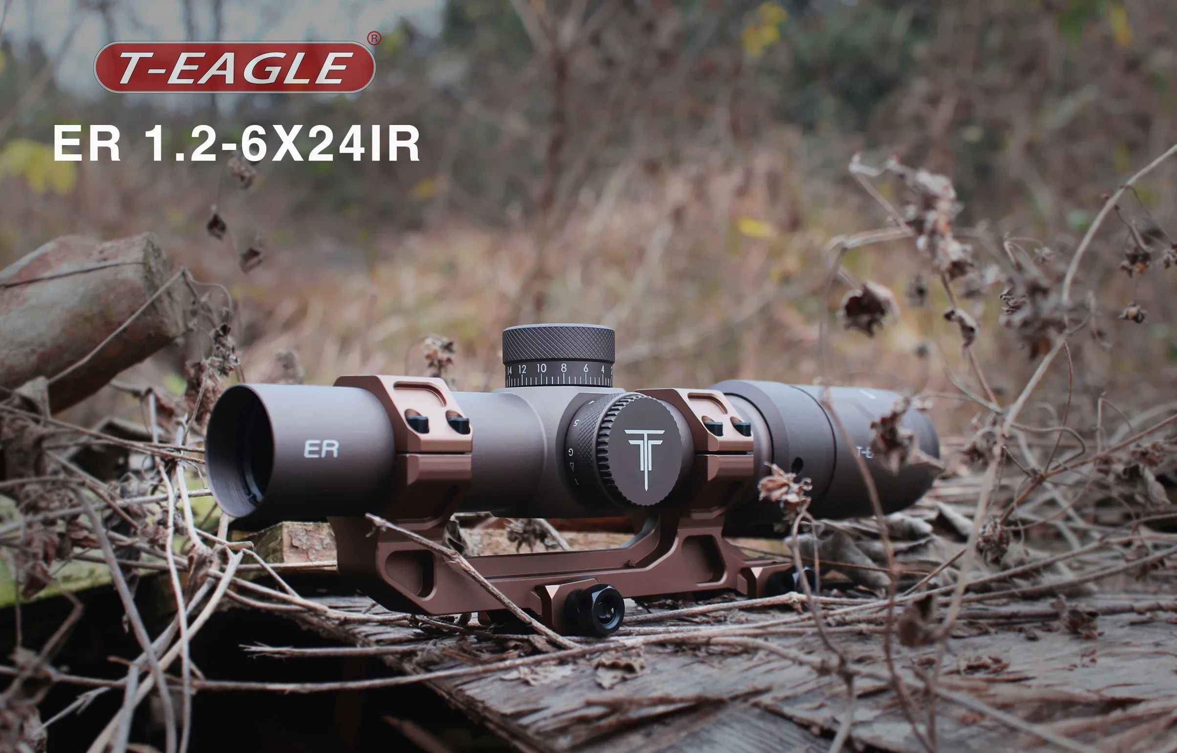 

Aluminum Tactical Optic Sight, Riflescope, Sniper, Airsoft, Air Guns, Red Dot, Mounts for Hunting, ER 1.2-6X24 IR