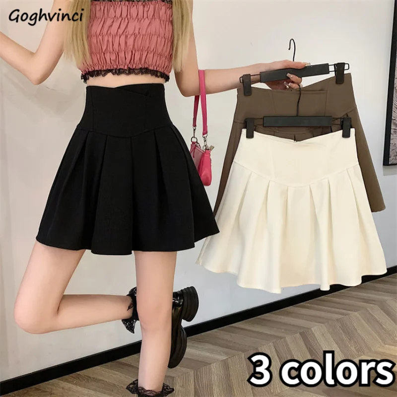 Mini Skirts Women Solid Preppy Style Sweet High Waist Gentle Ruffles Designed Aesthetic Vintage All-match Leisure Daily Faldas
Mini Skirts Women Solid Preppy Style Sweet High Waist Gentle Ruffles Designed Aesthetic Vintage All-match Leisure Daily Faldas