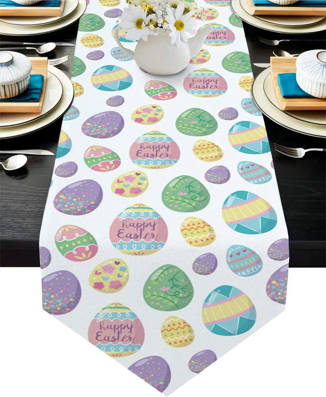 Easter Eggs Linen Table Runner Dresser Scarves Table Runner Washable Farmhouse Home Dining Room Coffee Table Wedding Party Decor
Easter Eggs Linen Table Runner Dresser Scarves Table Runner Washable Farmhouse Home Dining Room Coffee Table Wedding Party Decor