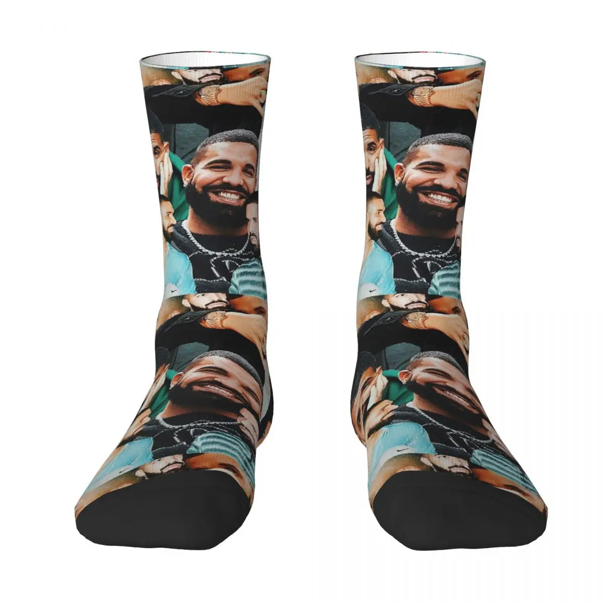 

Drake Collage Socks Harajuku High Quality Stockings All Season Long Socks Accessories for Man's Woman's Gifts