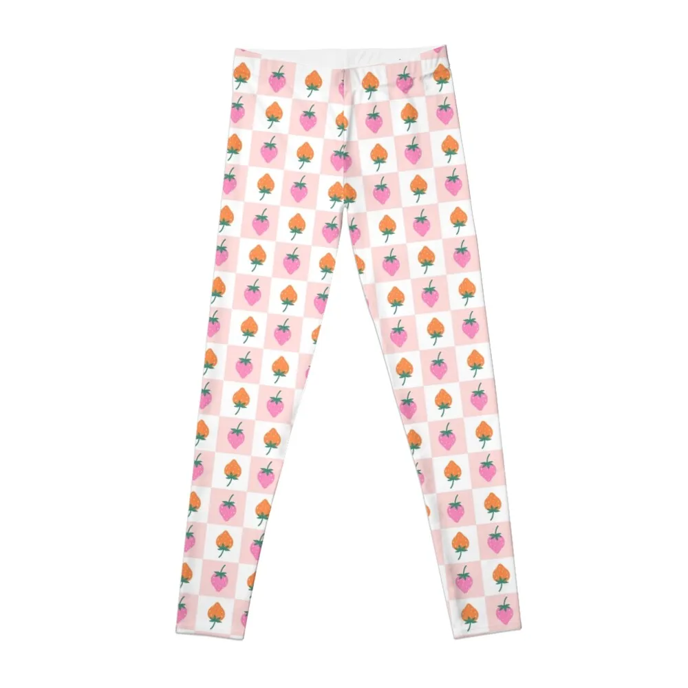 checkered pattern with strawberries Leggings gym top sports woman gym Women's trousers Womens Leggings 
checkered pattern with strawberries Leggings gym top sports woman gym Women's trousers Womens Leggings