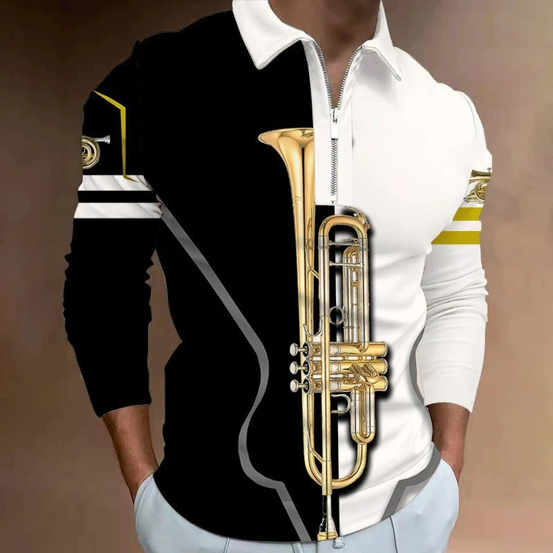 Musical Instrument Fashion 3D Print Polo Zipper Long Sleeve Shirt for Men Button Down Fashion Shirt
Musical Instrument Fashion 3D Print Polo Zipper Long Sleeve Shirt for Men Button Down Fashion Shirt