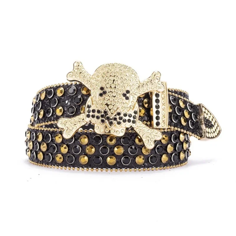 Punk Western Rhinestones Diamond Belts Leather Studded Bing Belt Cinturones Para Mujer Y2K Cowboy Cinto De Strass For Men Women
Punk Western Rhinestones Diamond Belts Leather Studded Bing Belt Cinturones Para Mujer Y2K Cowboy Cinto De Strass For Men Women