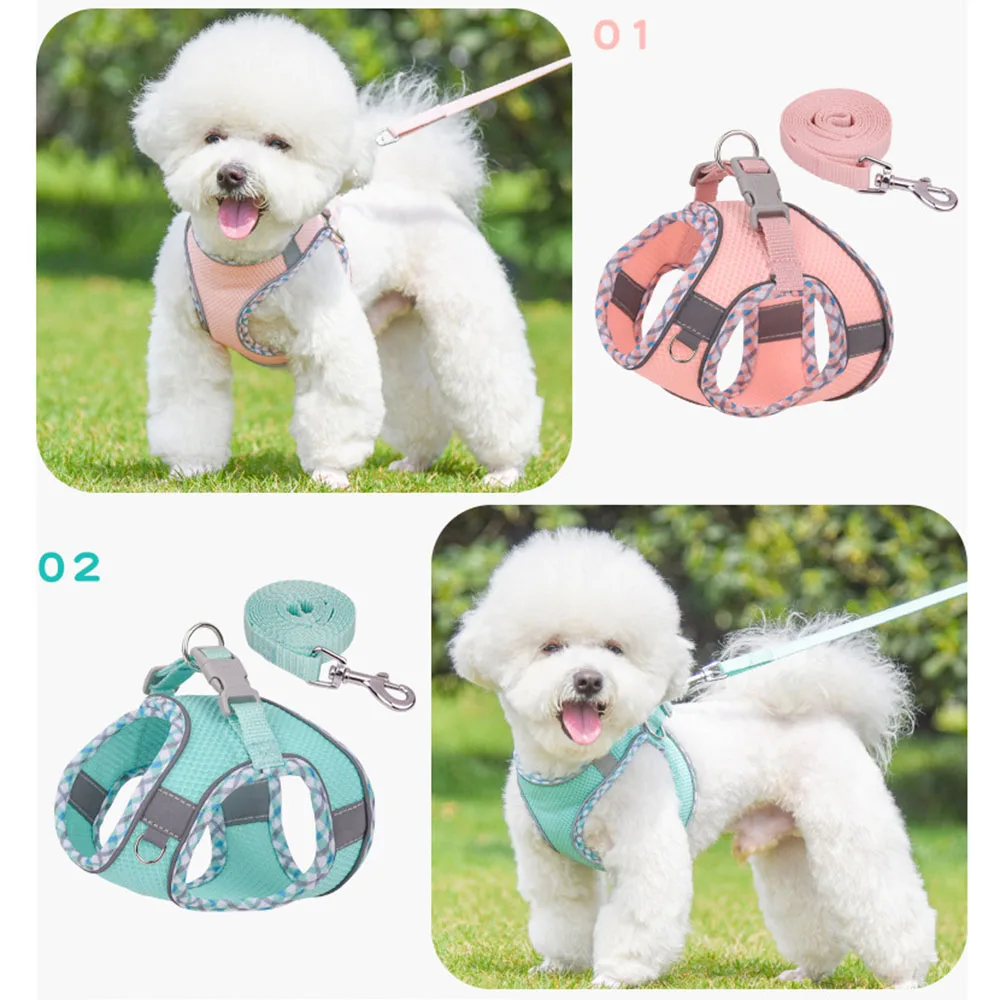 Reflective Strip Mesh Pet Dog Harness Adjustables Breathable Dogs Pet Leash For Large Medium Small Pet
Reflective Strip Mesh Pet Dog Harness Adjustables Breathable Dogs Pet Leash For Large Medium Small Pet