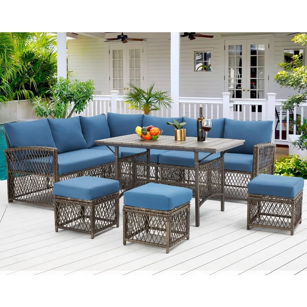 Patio Furniture Set 7 Pieces All Weather Wicker Conversation Set With Ottoman Garden Trade Shows Navy Freight Free Outdoor Chair
Patio Furniture Set 7 Pieces All Weather Wicker Conversation Set With Ottoman Garden Trade Shows Navy Freight Free Outdoor Chair