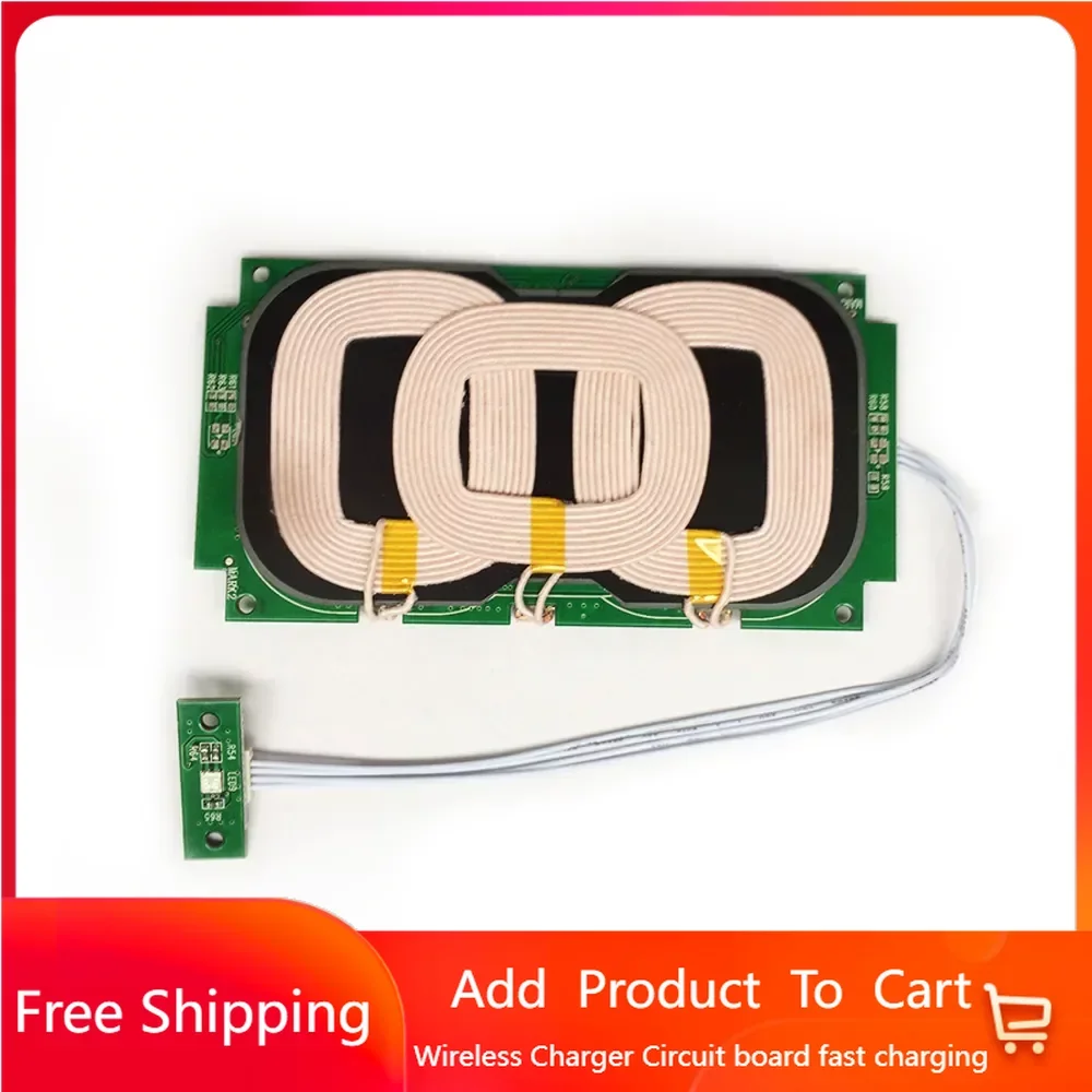 

3 coil qi wireless charger circuit board for bmw Tiguan accessory Transmitter fast charging quick charge