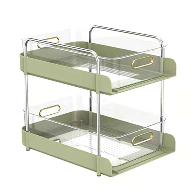 Removable Transparent Double-Layer Rack Cosmetic Seasoning Bottle Storage Rack Drawer Pull-Out Rack
Removable Transparent Double-Layer Rack Cosmetic Seasoning Bottle Storage Rack Drawer Pull-Out Rack