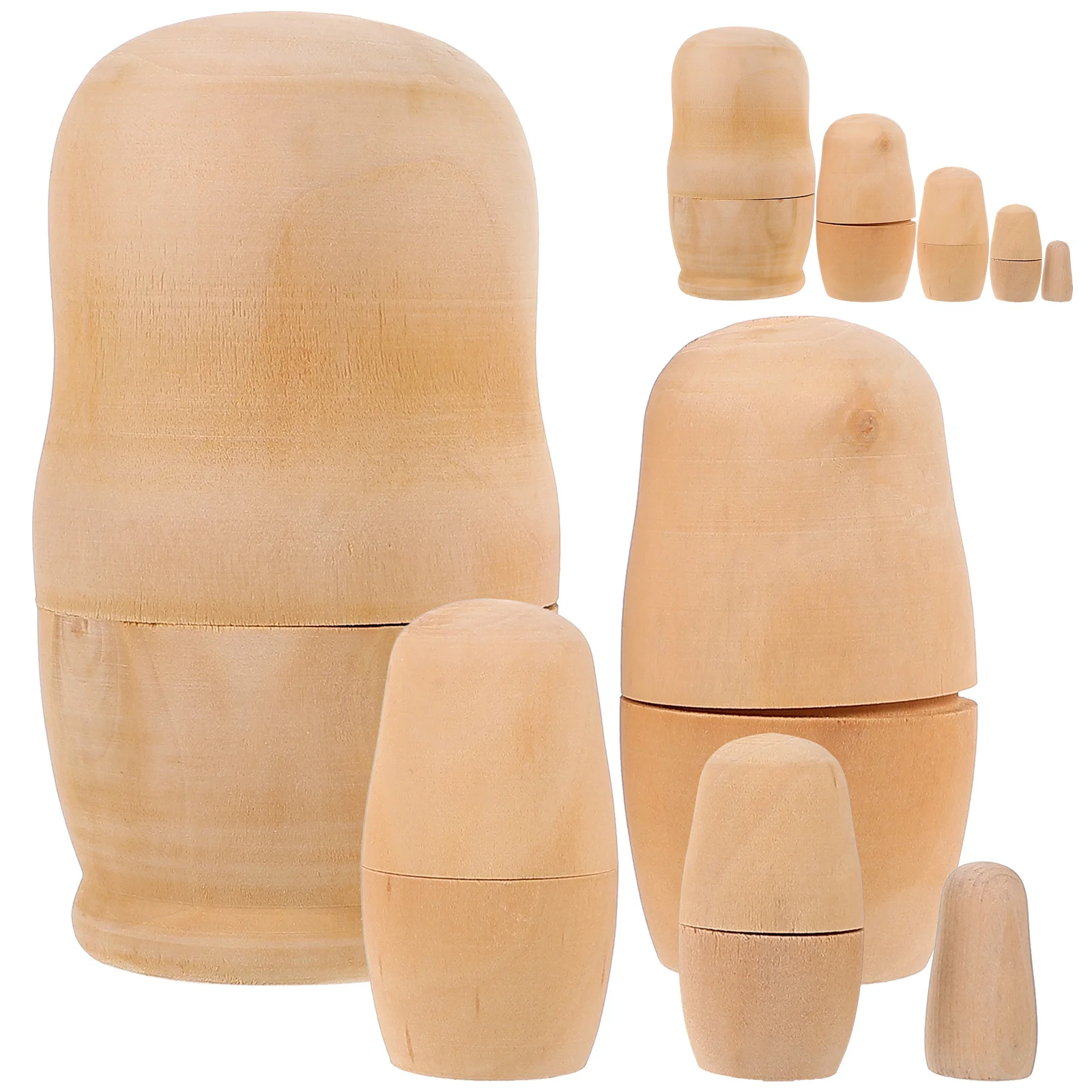 2 Sets Unpainted Russian Nesting Dolls Children’s Toys DIY Matryoshka Wooden Kids
2 Sets Unpainted Russian Nesting Dolls Children’s Toys DIY Matryoshka Wooden Kids