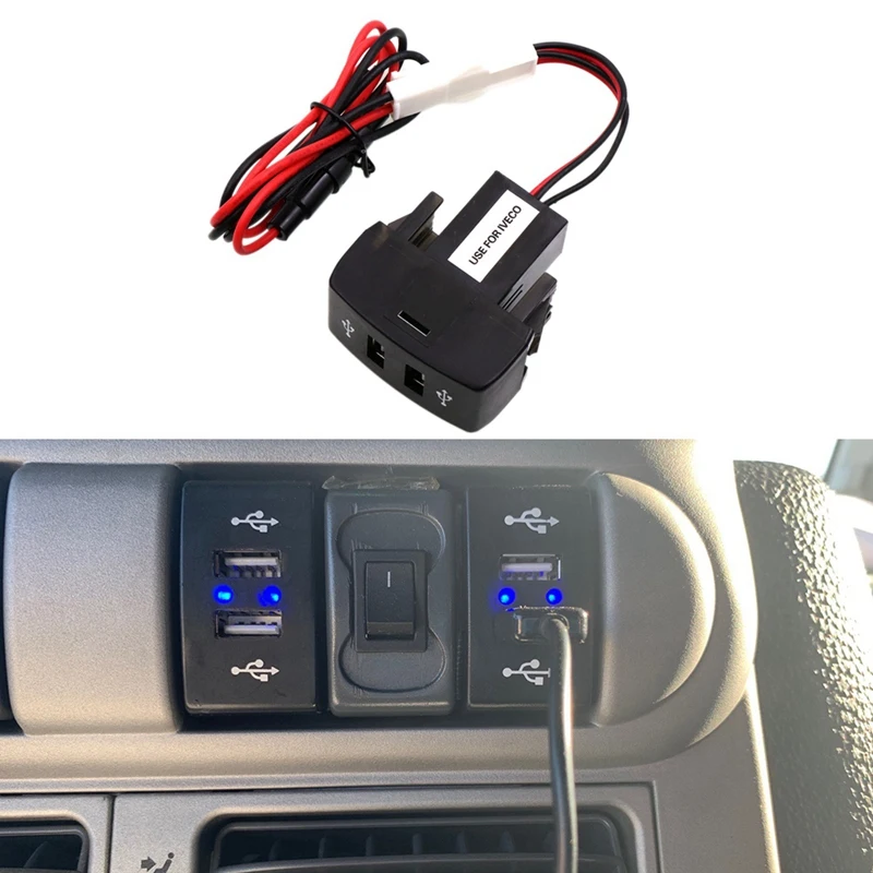 Car Dual USB Charger 5V 2.1A Car USB Power Socket Car Accessories For Iveco Truck Stralis Hi-Way Eurocargo
Car Dual USB Charger 5V 2.1A Car USB Power Socket Car Accessories For Iveco Truck Stralis Hi-Way Eurocargo