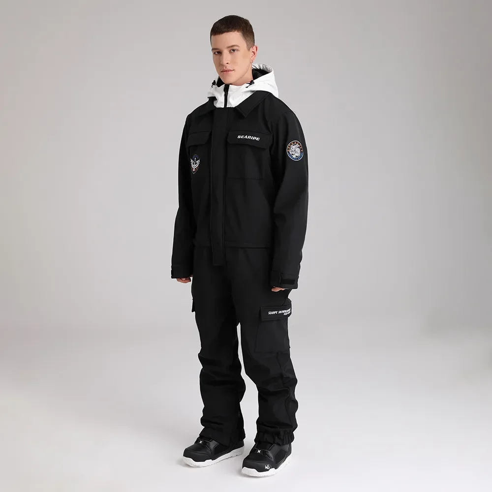 Unisex Hooded Skiing Snowboard Jumpsuit