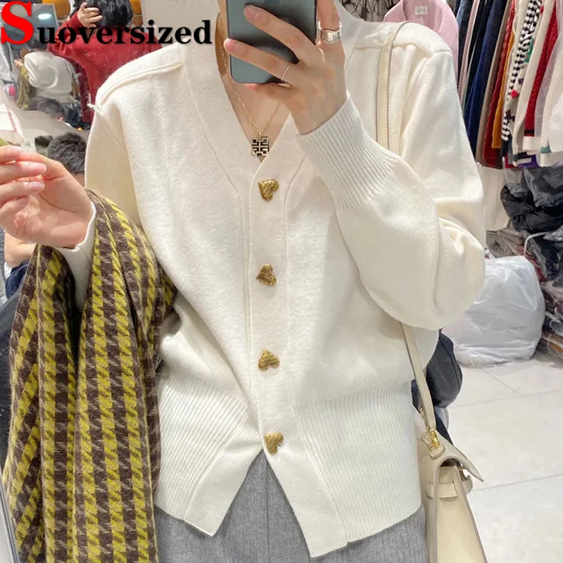 Elegant Chic Women's Cardigan Spring Fall Fashion V Neck Knitwears Casual Stretch Knitted Coats Korean Loose Long Sleeve Sweater
Elegant Chic Women's Cardigan Spring Fall Fashion V Neck Knitwears Casual Stretch Knitted Coats Korean Loose Long Sleeve Sweater