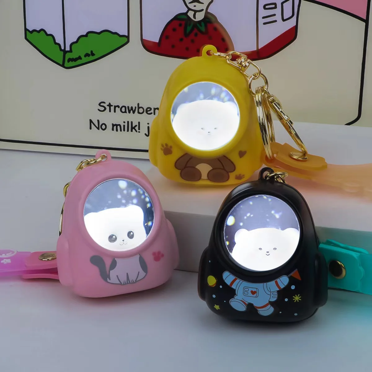 Cute Bear Bag Small Night Light Keychains Kawaii Bags Hang Web Celebrity Atmosphere Light Key Chain
Cute Bear Bag Small Night Light Keychains Kawaii Bags Hang Web Celebrity Atmosphere Light Key Chain