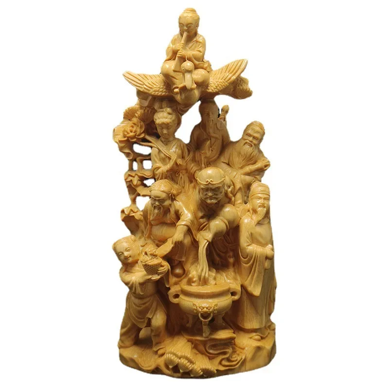 wooden TV Characters Eight Immortals Crossing the Sea ornament Thuja wood hand-carved Home living room decoration idol
wooden TV Characters Eight Immortals Crossing the Sea ornament Thuja wood hand-carved Home living room decoration idol