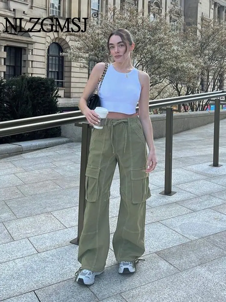 TRAF Women Y2K Cargo Pants High Waist Sweatpants Drawstring Wide Leg Baggy Trousers Women Summer Streetwear
TRAF Women Y2K Cargo Pants High Waist Sweatpants Drawstring Wide Leg Baggy Trousers Women Summer Streetwear