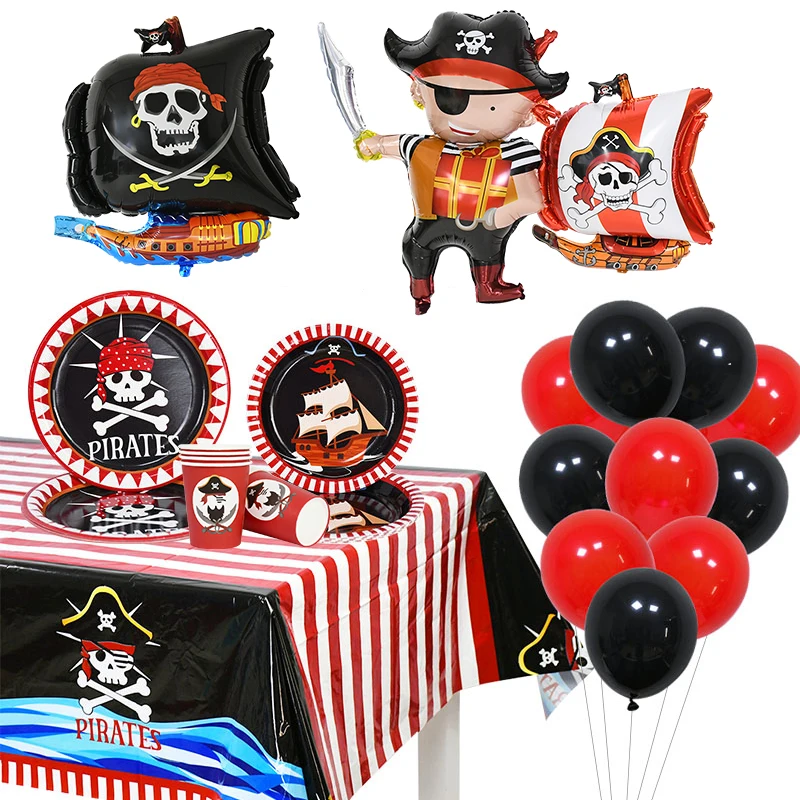 Pirate Paper Plate Cup Napkin Tablecloth Kids Happy Birthday Party Decoration Halloween Disposable Tableware Supplies
Pirate Paper Plate Cup Napkin Tablecloth Kids Happy Birthday Party Decoration Halloween Disposable Tableware Supplies