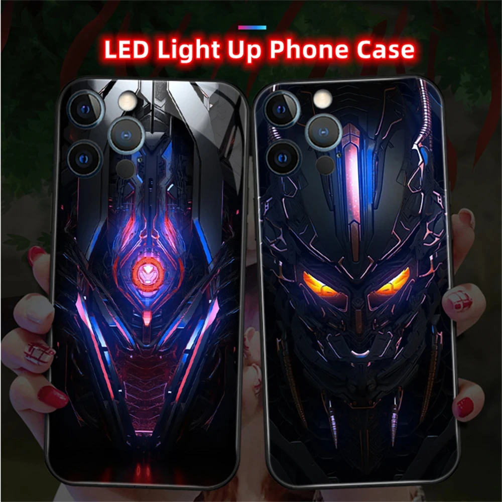 Cool Death Abyss Mecha LED Light Phone Case For iPhone 15 14 13 12 11 Pro Max X XR XS 6 7 8 Plus SE2020 Glitter Shockproof Cover
Cool Death Abyss Mecha LED Light Phone Case For iPhone 15 14 13 12 11 Pro Max X XR XS 6 7 8 Plus SE2020 Glitter Shockproof Cover