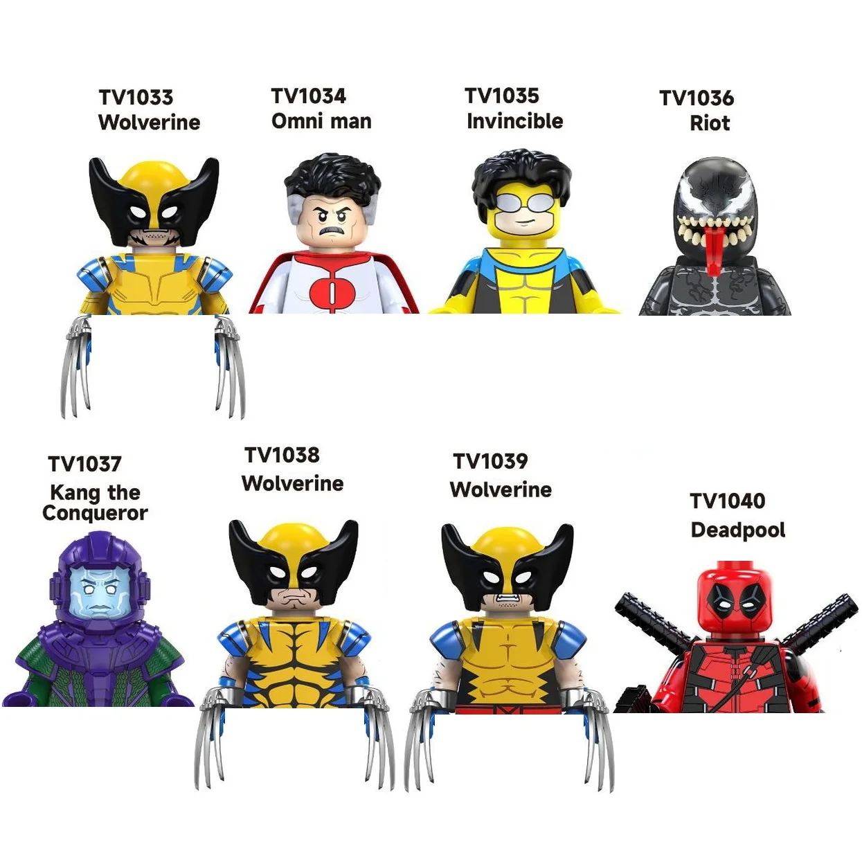 

TV6205 Новый Kang The Conqueror Wolverine, невероятный Omni Man Xmen X Men Набор строительных блоков, мини Экшн-фигурки, игрушки
