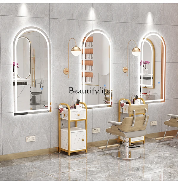 Hair Styling Station Hair Salon Smart Integrated Wall-Mounted Lamp Hair Cutting Mirror
Hair Styling Station Hair Salon Smart Integrated Wall-Mounted Lamp Hair Cutting Mirror