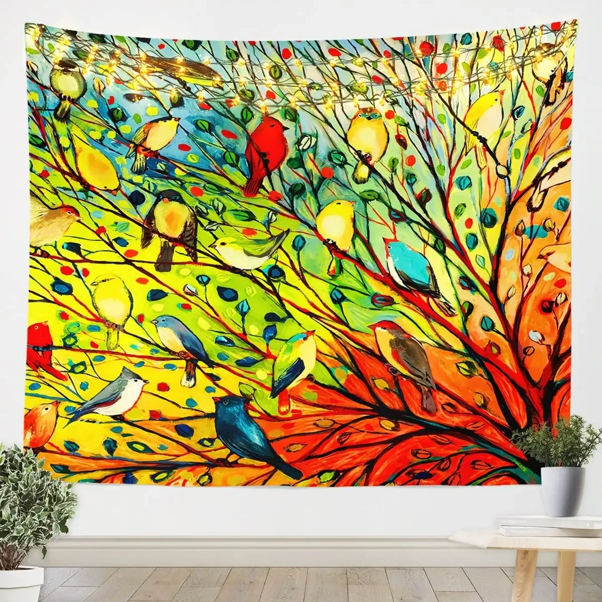 Tree and Bird Tapestry Abstract Spring Season Flowers and Birds Tapestry Animal Illustration Tapestries for Bedroom Home Decor
Tree and Bird Tapestry Abstract Spring Season Flowers and Birds Tapestry Animal Illustration Tapestries for Bedroom Home Decor