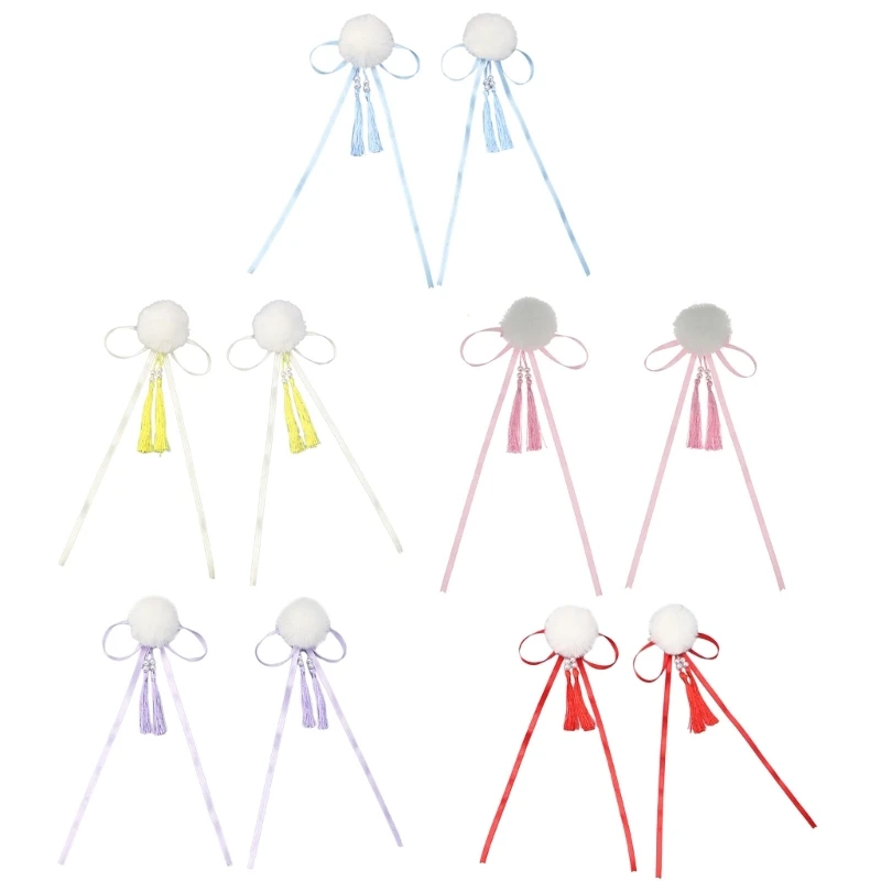 A2ES Chinese Tassel Hair Clip Barrette Plush Ball Hairpin Ribbon Hair Clip Hair Ribbon Hanfu Hair Accessories 
A2ES Chinese Tassel Hair Clip Barrette Plush Ball Hairpin Ribbon Hair Clip Hair Ribbon Hanfu Hair Accessories
